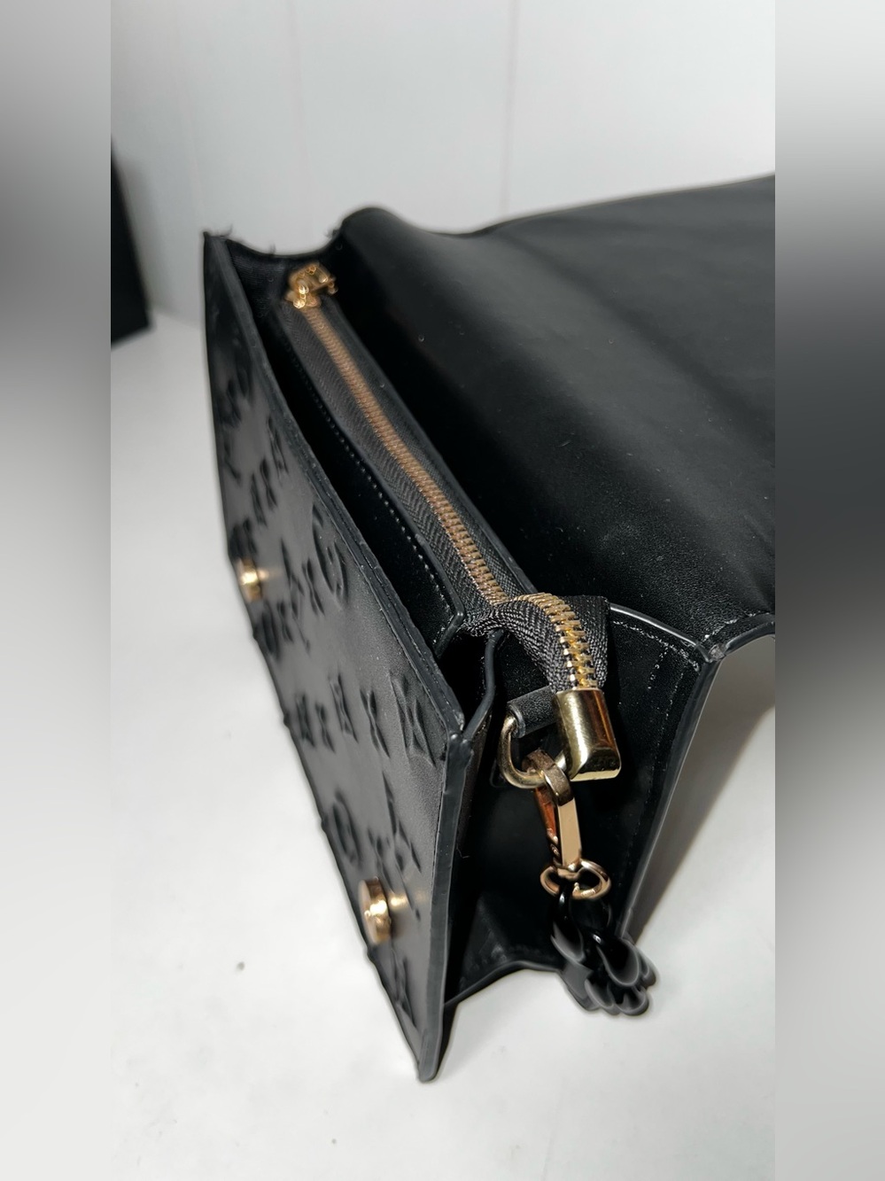 Louis Vuitton Black Crossbody Bag with Gold Hardware